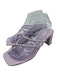 Paige Shoe Size 7 Pale Purple Leather Open Toe & Heel Block Heel Thong Pumps Pale Purple / 7
