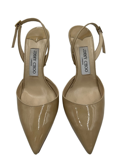Jimmy Choo Shoe Size 36.5 Beige Leather Slingbacks Pointed Toe D'orsay Pumps Beige / 36.5