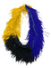 Mignonne Gavigan Yellow Blue Black Beaded Silk Clasp Closure Fringe Necklace Yellow Blue Black