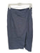 Altuzarra Size 38 Navy Virgin Wool Blend Back Zip Slit Pencil Skirt Navy / 38