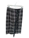 Nanette Lepore Size 2 Black & White Polyester Blend Plaid Belted Pencil Skirt Black & White / 2