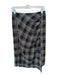 Nanette Lepore Size 2 Black & White Polyester Blend Plaid Belted Pencil Skirt Black & White / 2