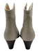 Isabel Marant Shoe Size 38 Taupe Leather Pointed Toe Stacked Heel Booties Taupe / 38