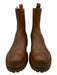 Gianvito Rossi Shoe Size 38.5 Brown Leather round toe Ankle Side Panel Booties Brown / 38.5