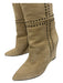 Tamara Mellon Shoe Size 37 Beige Suede Studded Thigh High Wedge Boots Beige / 37