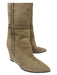 Tamara Mellon Shoe Size 37 Beige Suede Studded Thigh High Wedge Boots Beige / 37