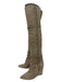 Tamara Mellon Shoe Size 37 Beige Suede Studded Thigh High Wedge Boots Beige / 37