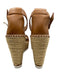 SeeByChloe Shoe Size 39 Brown & Beige Leather Ankle Buckle Platform Sandals Brown & Beige / 39