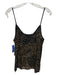 Brochu Walker Size M Brown & Black Nylon & Viscose Animal Print V Neck Top Brown & Black / M