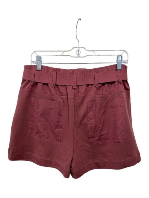 Ulla Johnson Size L Dark Mauve Pink Cotton Poplin Button Fly Tie Waist Shorts Dark Mauve Pink / L