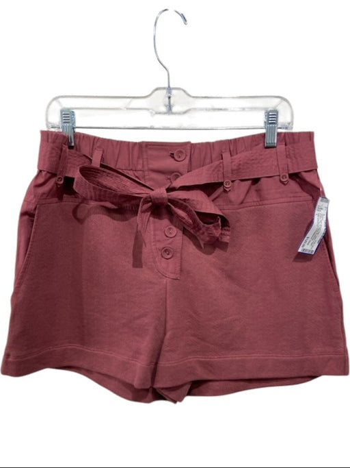 Ulla Johnson Size L Dark Mauve Pink Cotton Poplin Button Fly Tie Waist Shorts Dark Mauve Pink / L