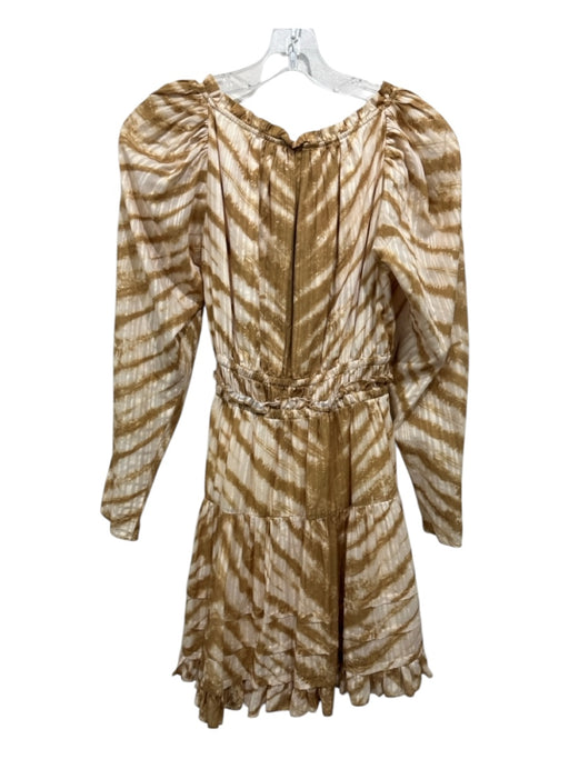 Ulla Johnson Size 0 mustard yellow & cream Cotton & Viscose Scoop Neck Dress mustard yellow & cream / 0