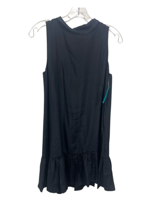 LaRoque Size S Black Silk Tie Back Sleeveless Hem Knee length Dress Black / S