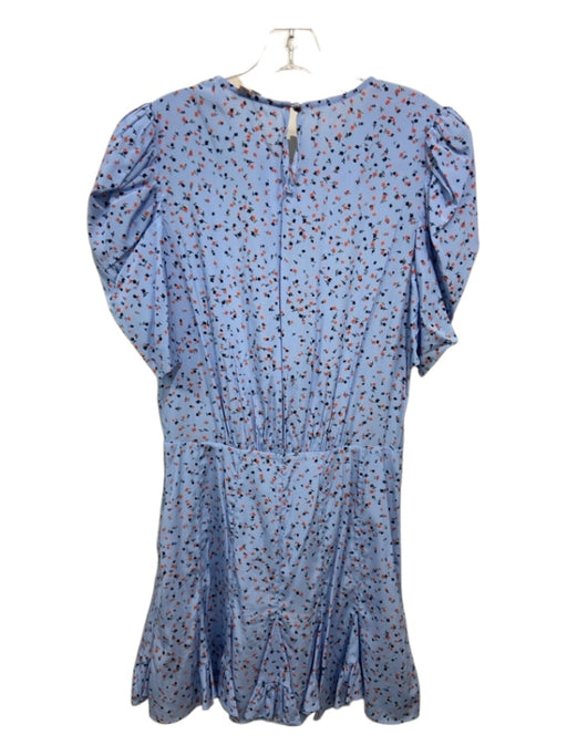 Veronica Beard Size 6 Light Blue, Red, Black Silk & Elastic blend Side Zip Dress Light Blue, Red, Black / 6