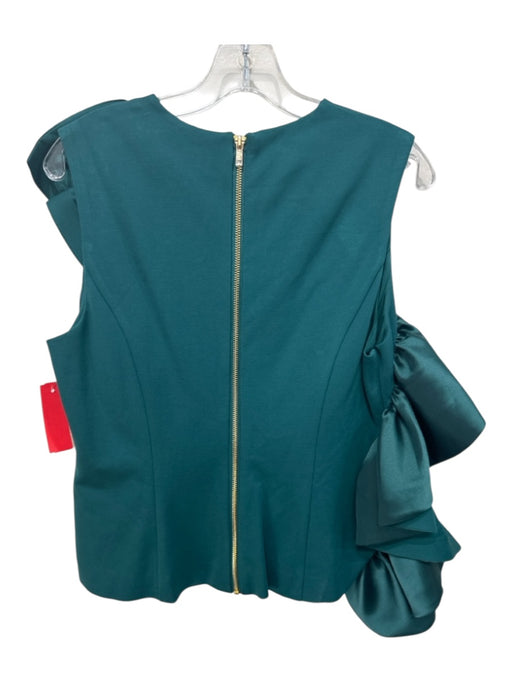 Hutch Size L Emerald Green Polyester Ruffle Back Zip Cap Detail Top Emerald Green / L