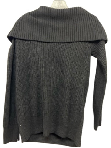 Pearl by Lela Rose Size M Black Nylon Blend Cowl Fold Over Neckline Sweater Black / M