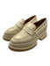 Robert Clergerie Shoe Size 39 Cream Leather Platform Rubber Sole Loafers Cream / 39