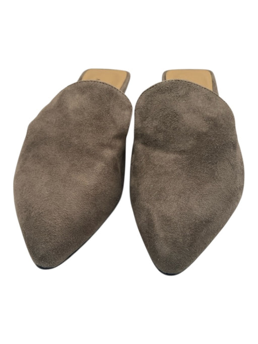 Allison Avery Shoe Size 7.5 Gray Suede Pointed Kitten Block Heel Mules Gray / 7.5