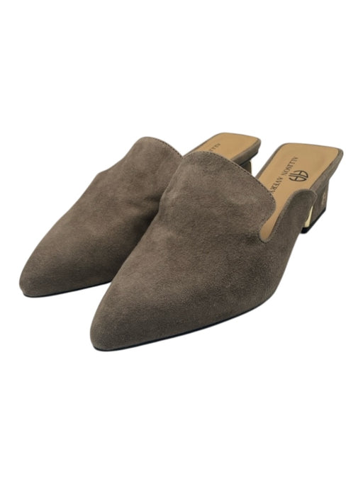 Allison Avery Shoe Size 7.5 Gray Suede Pointed Kitten Block Heel Mules Gray / 7.5