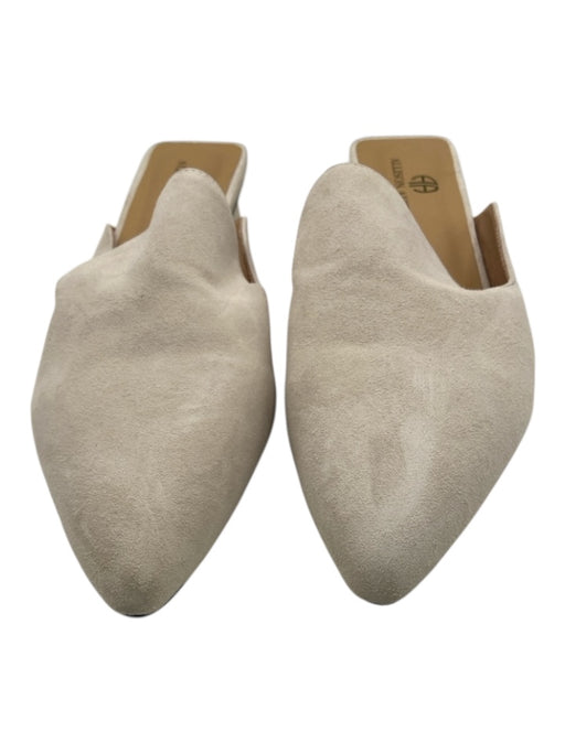 Allison Avery Shoe Size 9 Cream Suede Pointed Kitten Block Heel Mules Cream / 9