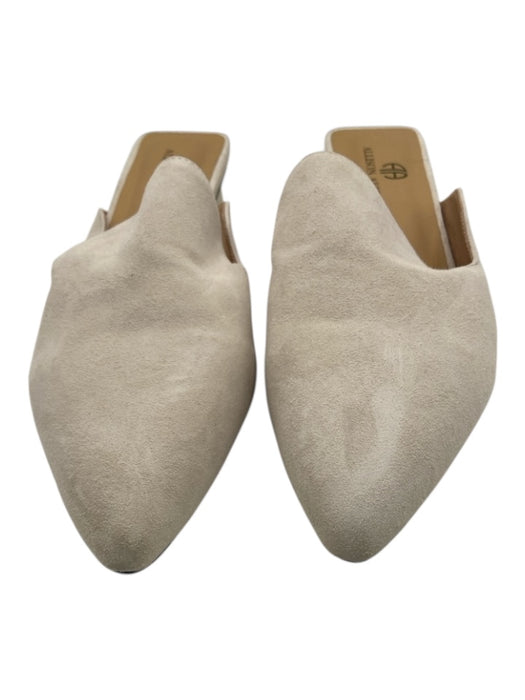 Allison Avery Shoe Size 9 Cream Suede Pointed Kitten Block Heel Mules Cream / 9