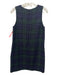 Ann Mashburn Size S Purple & Green Wool Tweed Plaid Sleeveless Dress Purple & Green / S