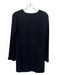Theory Size P Black Triacetate Blend V Neck Long Sleeve Dress Black / P
