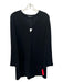 Theory Size P Black Triacetate Blend V Neck Long Sleeve Dress Black / P
