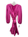 Shoshanna Size 4 Fuschia Pink Polyester Surplice Long Sleeve Sash Incl. Dress Fuschia Pink / 4