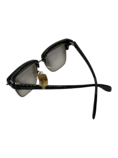 Alexander McQueen Brown & Black Acetate Square Club Sunglasses Brown & Black