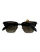 Alexander McQueen Brown & Black Acetate Square Club Sunglasses Brown & Black