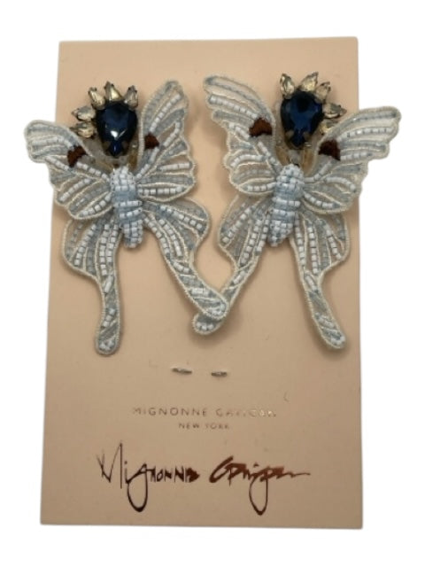 Mignonne Gavigan Light & Dark Blue Beaded Butterfly Fairy Earrings Light & Dark Blue