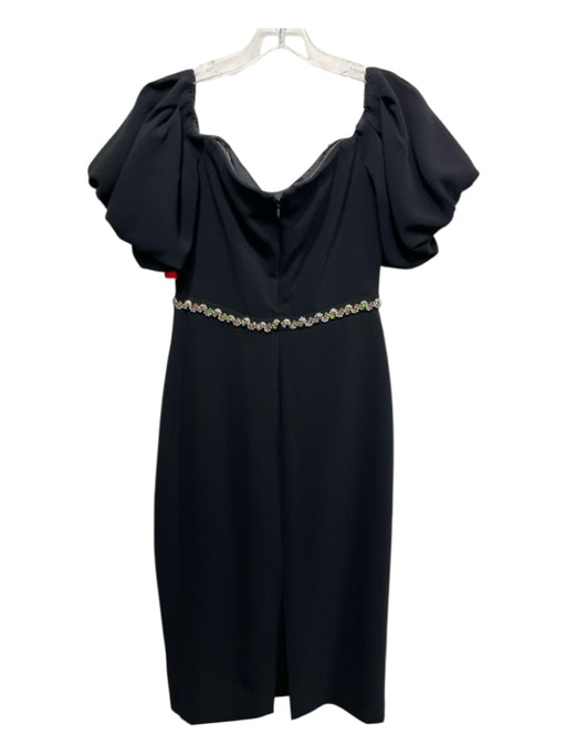 Shoshanna Size 4 Black, Pink & Green Polyester Off Shoulder Princess Seams Dress Black, Pink & Green / 4