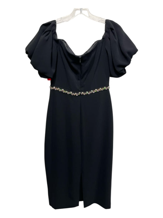 Shoshanna Size 4 Black, Pink & Green Polyester Off Shoulder Princess Seams Dress Black, Pink & Green / 4