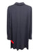 Lilla P Size L Slate Blue Cotton Long Sleeve 1/4 Button Collar Shift Dress Slate Blue / L