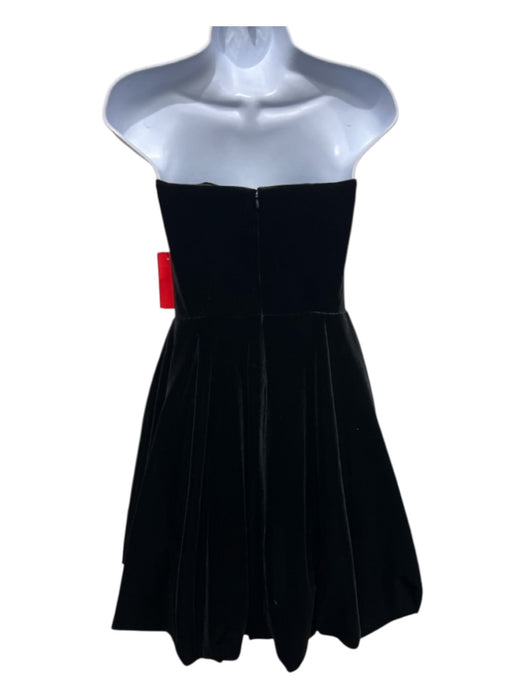 Shoshanna Size 2 Black Polyester Strapless Boning Fit & Flare Balloon Hem Dress Black / 2