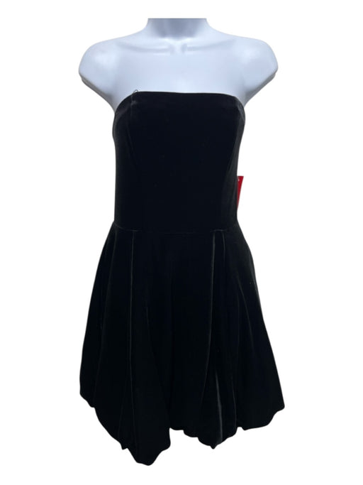 Shoshanna Size 2 Black Polyester Strapless Boning Fit & Flare Balloon Hem Dress Black / 2
