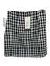Tyler Boe Size 6 Black & White Viscose Checked Flap Pocket Above knee Skirt Black & White / 6