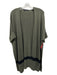 360 Cashmere Size S Olive & Black Cashmere Rib Knit Short Sleeve Long Cardigan Olive & Black / S