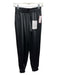 S'edge Size XS Black Polyester Satin Elastic Waist Pockets Jogger Pants Black / XS