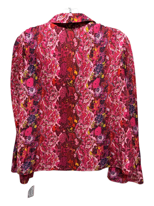 Derek Lam 10 Crosby Size 2 Pink, Orange & blue Polyester Long Sleeve Floral Top Pink, Orange & blue / 2
