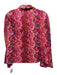 Derek Lam 10 Crosby Size 2 Pink, Orange & blue Polyester Long Sleeve Floral Top Pink, Orange & blue / 2