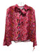 Derek Lam 10 Crosby Size 2 Pink, Orange & blue Polyester Long Sleeve Floral Top Pink, Orange & blue / 2