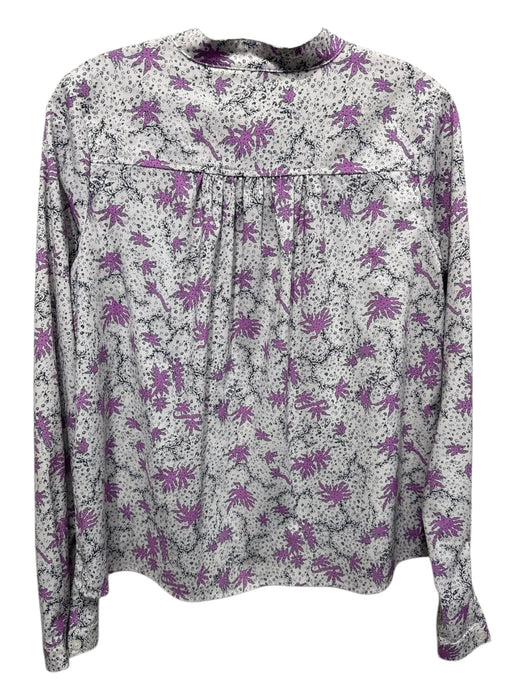 Marant Etoile Size M Purple, Gray & Black Cotton Long Sleeve Coral Print Top Purple, Gray & Black / M