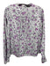 Marant Etoile Size M Purple, Gray & Black Cotton Long Sleeve Coral Print Top Purple, Gray & Black / M