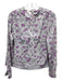 Marant Etoile Size M Purple, Gray & Black Cotton Long Sleeve Coral Print Top Purple, Gray & Black / M