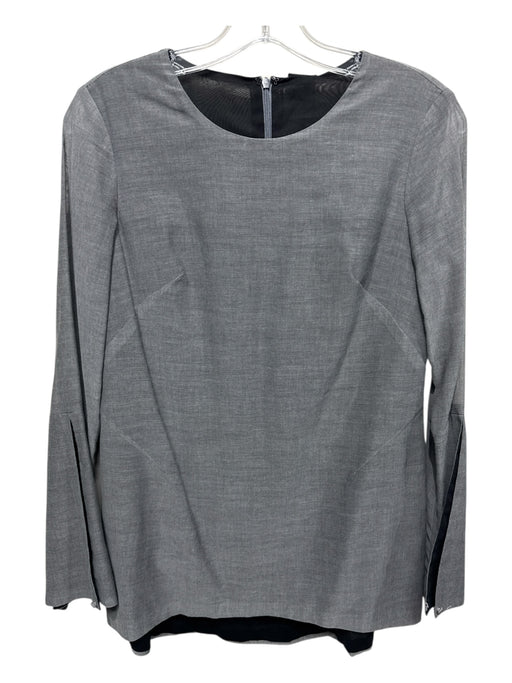 Karolina Zmarlak Size XS Gray & Black Cotton & Polyester Long Sleeve Darted Top Gray & Black / XS