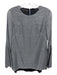 Karolina Zmarlak Size XS Gray & Black Cotton & Polyester Long Sleeve Darted Top Gray & Black / XS