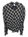 Veronica Beard Size 16 Black, Cream & Gold Cotton Blend Plaid Ruffle Neck Top Black, Cream & Gold / 16