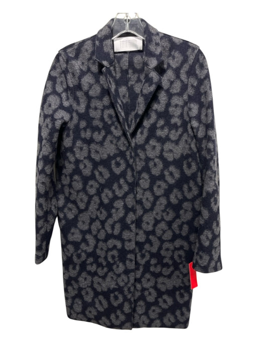 Harris Wharf London Size 40 navy & gray No Fabric Tag Felt Spotted Coat navy & gray / 40